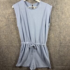 Three Bird Nest Romper Light Blue Size Medium